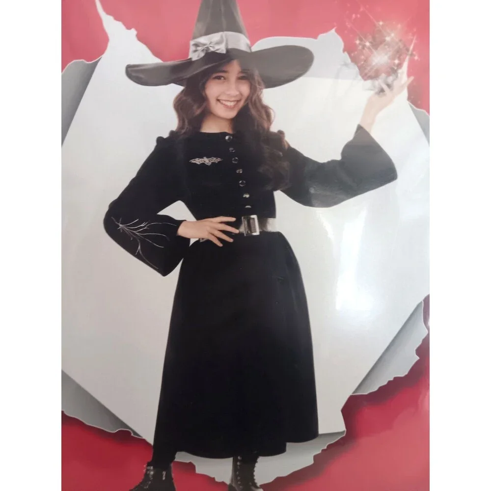 Halloween Girls Whisper Witch Costume Dress Hat Sz M Morph Costumes NIP